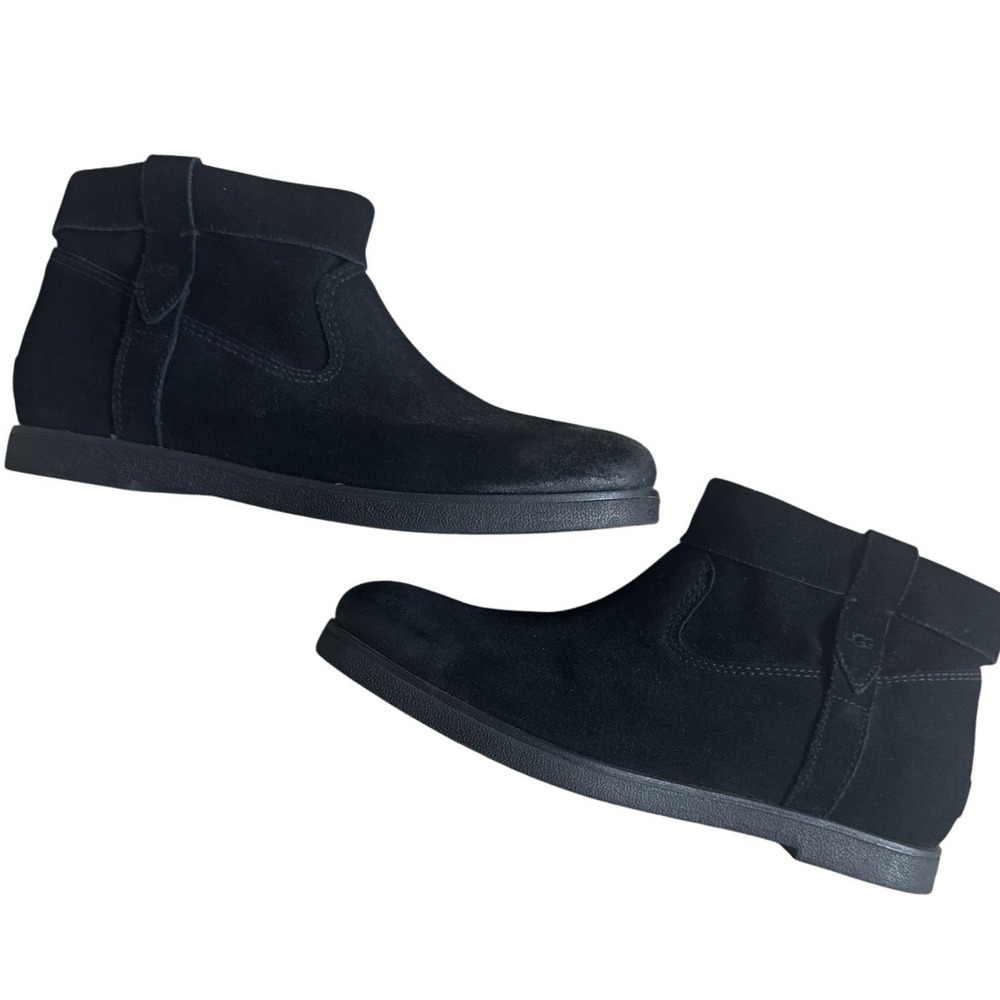 UGG Classic Mini II Boot Black Suede Zip Detail Women Size 8.5